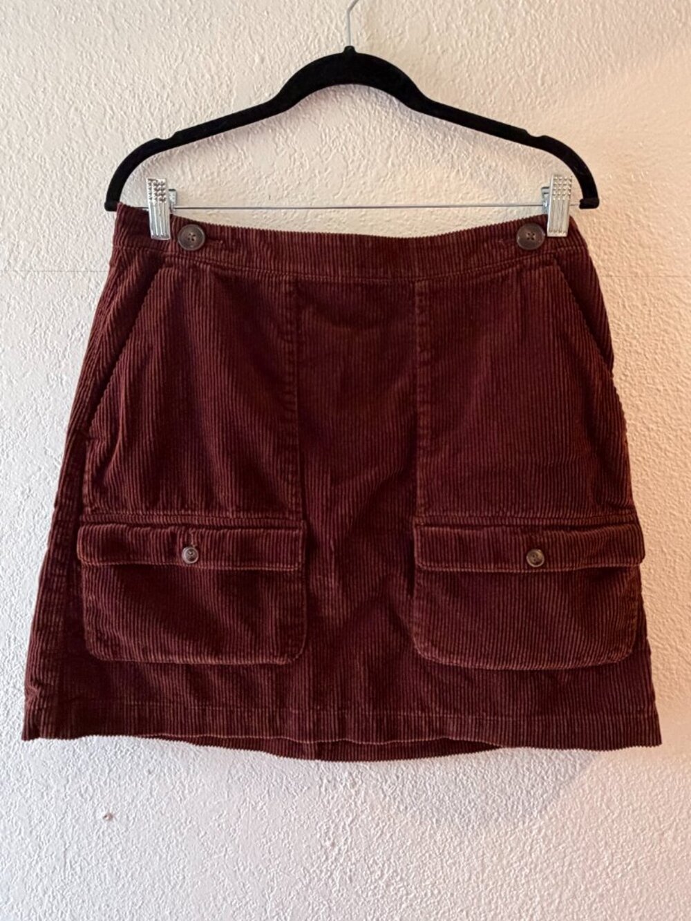 Madewell Brown Corduroy Mini Skirt, Size 10